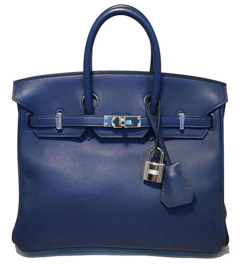 hermes blue bag.